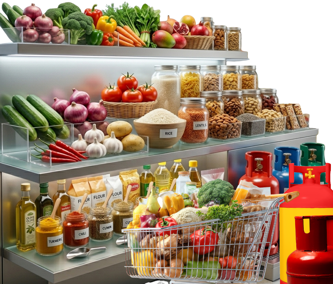 LPG gas cylinder, fresh fruits, vegetables and grocery items – রোজকার প্রয়োজনের পণ্য RojRoj Smart Shop